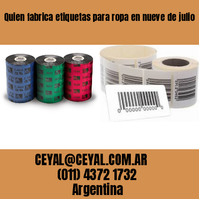 Quien fabrica etiquetas para ropa en nueve de julio