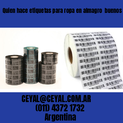 Quien hace etiquetas para ropa en almagro  buenos aires