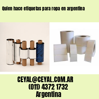 Quien hace etiquetas para ropa en argentina
