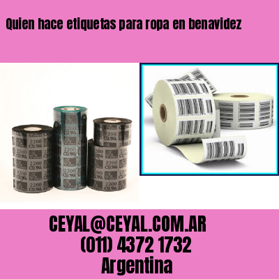 Quien hace etiquetas para ropa en benavidez
