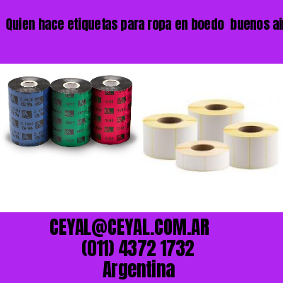 Quien hace etiquetas para ropa en boedo  buenos aires