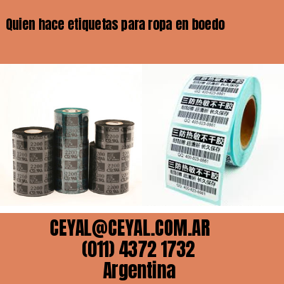 Quien hace etiquetas para ropa en boedo