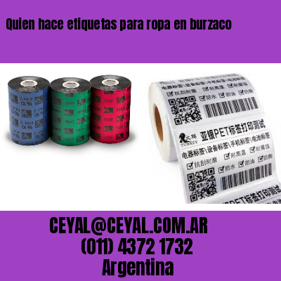 Quien hace etiquetas para ropa en burzaco