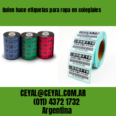 Quien hace etiquetas para ropa en colegiales