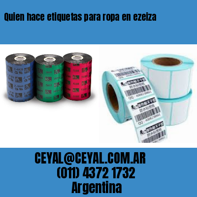 Quien hace etiquetas para ropa en ezeiza