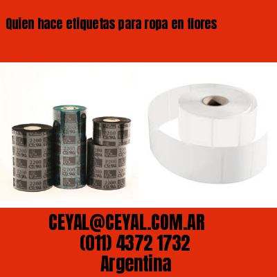 Quien hace etiquetas para ropa en flores