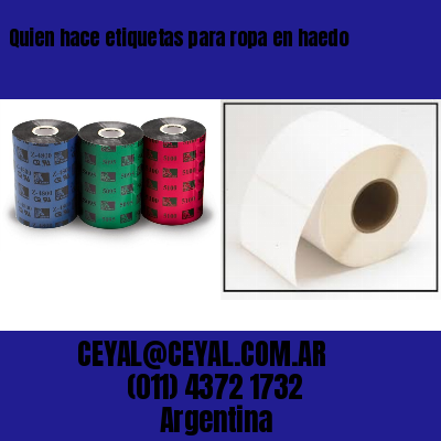 Quien hace etiquetas para ropa en haedo