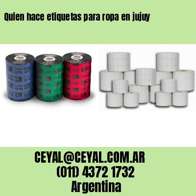 Quien hace etiquetas para ropa en jujuy