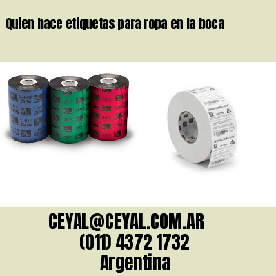 Quien hace etiquetas para ropa en la boca