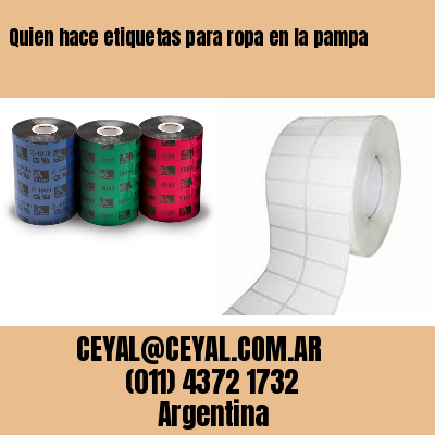 Quien hace etiquetas para ropa en la pampa