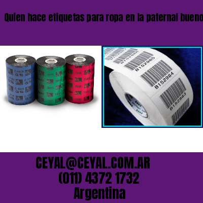Quien hace etiquetas para ropa en la paternal buenos aires