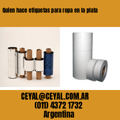Quien hace etiquetas para ropa en la plata