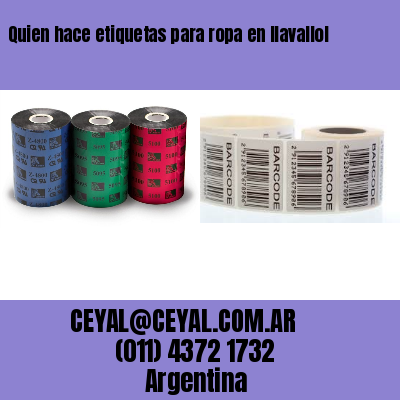 Quien hace etiquetas para ropa en llavallol