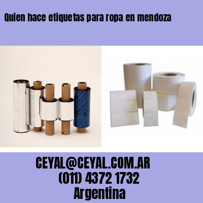 Quien hace etiquetas para ropa en mendoza