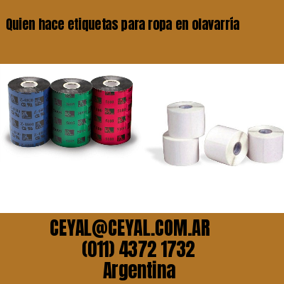 Quien hace etiquetas para ropa en olavarría