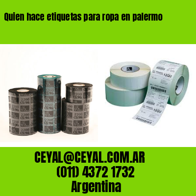 Quien hace etiquetas para ropa en palermo