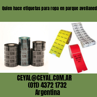 Quien hace etiquetas para ropa en parque avellaneda