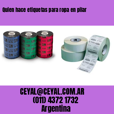 Quien hace etiquetas para ropa en pilar