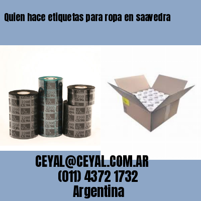 Quien hace etiquetas para ropa en saavedra