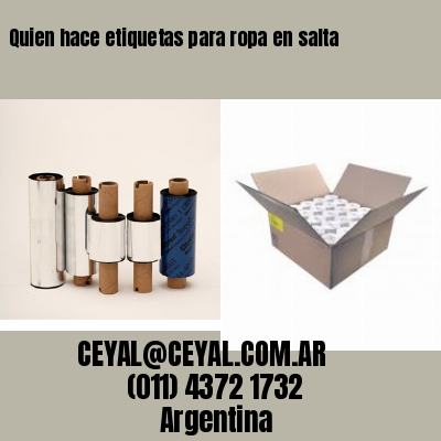 Quien hace etiquetas para ropa en salta