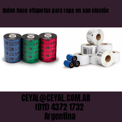 Quien hace etiquetas para ropa en san nicolás
