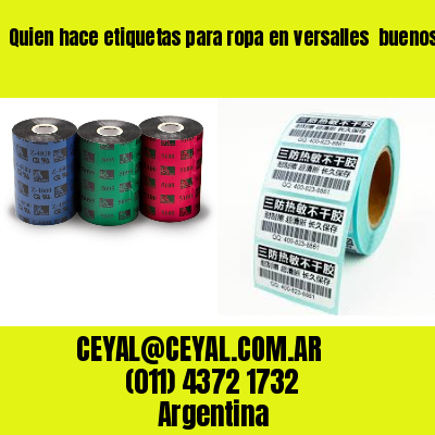 Quien hace etiquetas para ropa en versalles  buenos aires