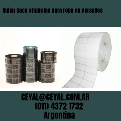 Quien hace etiquetas para ropa en versalles