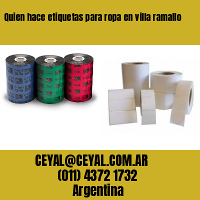 Quien hace etiquetas para ropa en villa ramallo