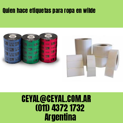 Quien hace etiquetas para ropa en wilde