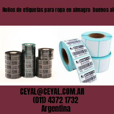 Rollos de etiquetas para ropa en almagro  buenos aires