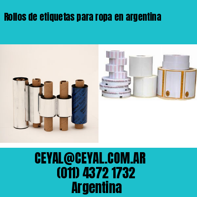 Rollos de etiquetas para ropa en argentina