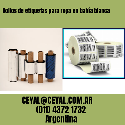 Rollos de etiquetas para ropa en bahía blanca