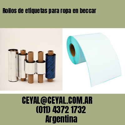 Rollos de etiquetas para ropa en beccar