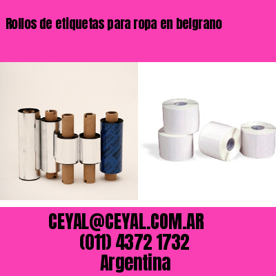 Rollos de etiquetas para ropa en belgrano