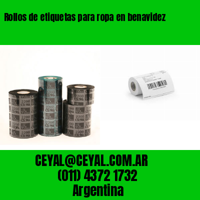 Rollos de etiquetas para ropa en benavidez