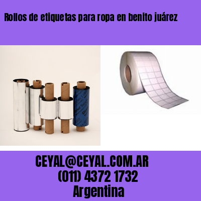 Rollos de etiquetas para ropa en benito juárez