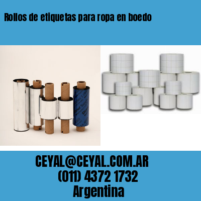 Rollos de etiquetas para ropa en boedo
