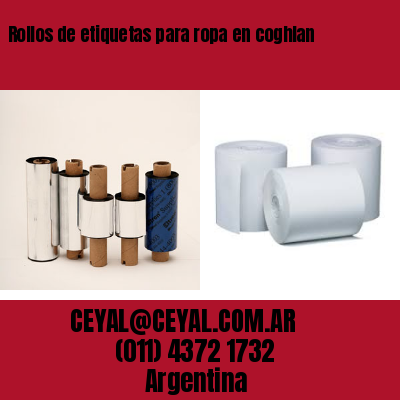 Rollos de etiquetas para ropa en coghlan
