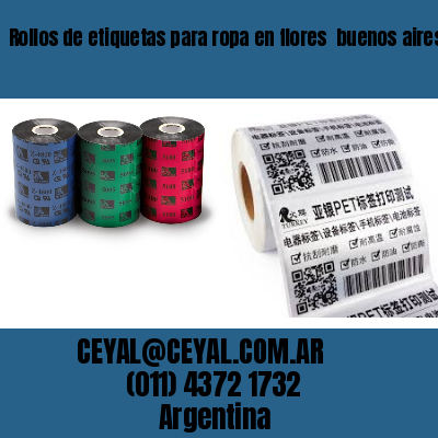 Rollos de etiquetas para ropa en flores  buenos aires