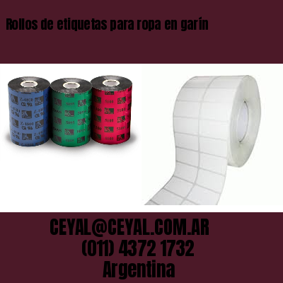 Rollos de etiquetas para ropa en garín