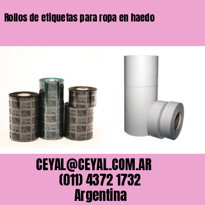 Rollos de etiquetas para ropa en haedo