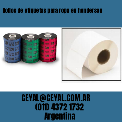 Rollos de etiquetas para ropa en henderson