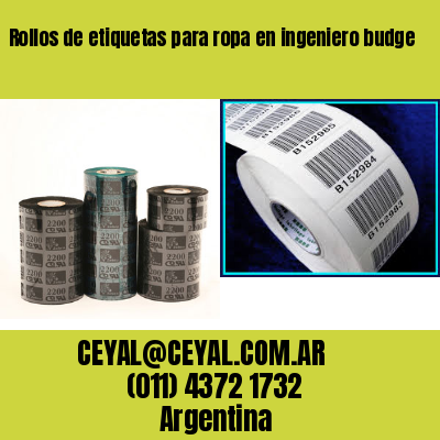 Rollos de etiquetas para ropa en ingeniero budge