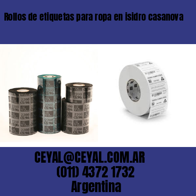 Rollos de etiquetas para ropa en isidro casanova