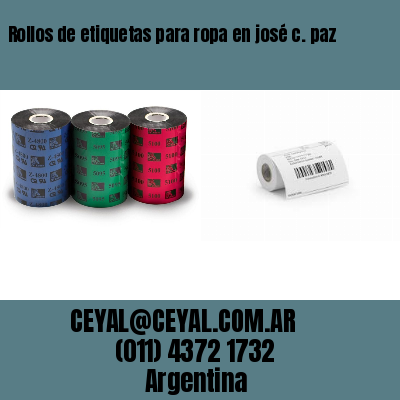 Rollos de etiquetas para ropa en josé c. paz