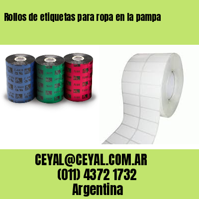 Rollos de etiquetas para ropa en la pampa