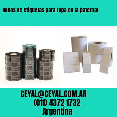 Rollos de etiquetas para ropa en la paternal