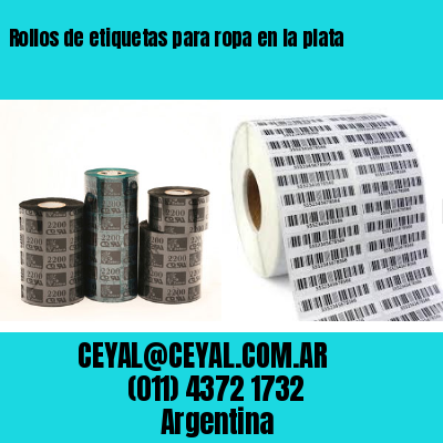 Rollos de etiquetas para ropa en la plata