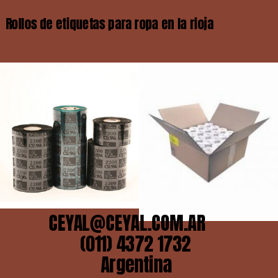 Rollos de etiquetas para ropa en la rioja