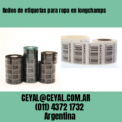 Rollos de etiquetas para ropa en longchamps